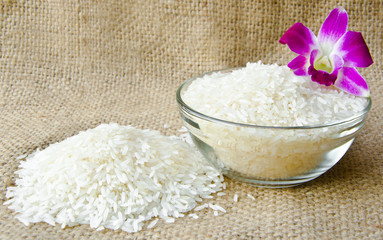 Bowl of Thai jasmine rice