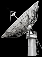 Large satellite dish designed for transatlantic communication