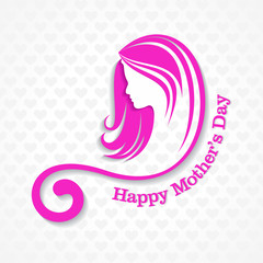 Mothers day greeting with female face