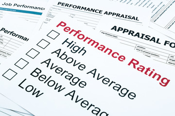 Fototapeta premium performance rating and appraisal form
