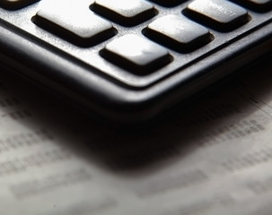 Closeup image of calculator keyboard.