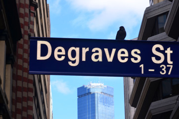 Degraves Street Sign - Melbourne © Rafael Ben-Ari