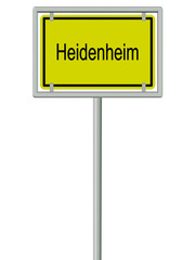 Heidenheim - Ortsschild