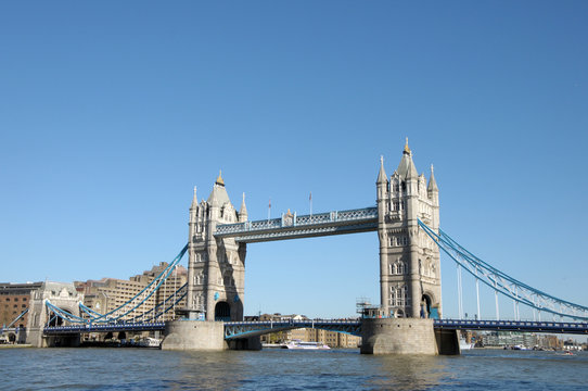 Tower Bridge over River Thames in London