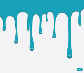 Vector blue seamless paint drips