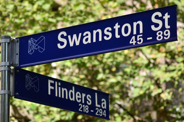 Swanston Street and Flinders lane  - Melbourne