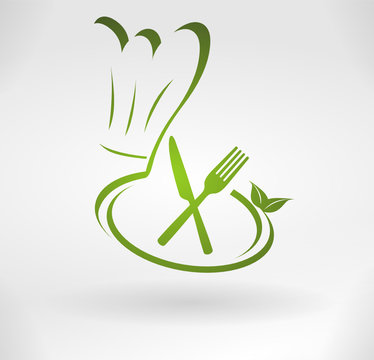 logo toque chef cuisinier Stock Vector