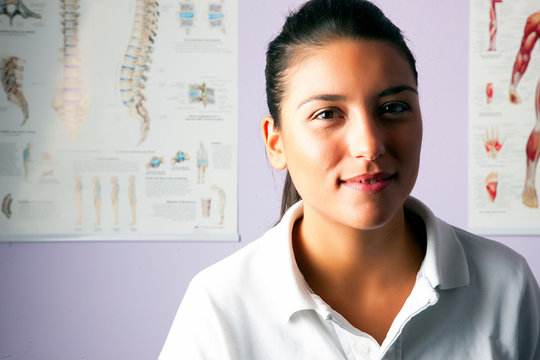 young woman portrait physiotherapist