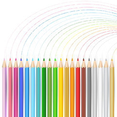 色鉛筆　虹