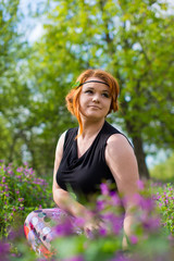 Young girl with red hair