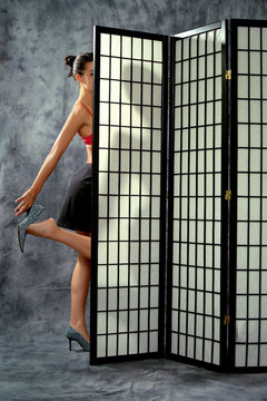 derri&egrave;re le paravent