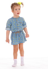 charming little girl playing and having fun.