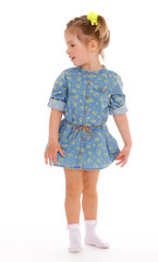 charming little girl playing and having fun.