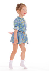 charming little girl playing and having fun.