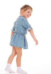 charming little girl playing and having fun.