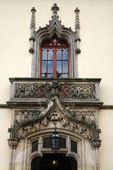 Renaissance carved portico castle Hruba Skala Czech Republic