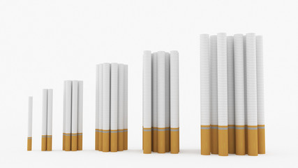 cigarette statistical graphic concept