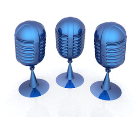 3d rendering of a microphones