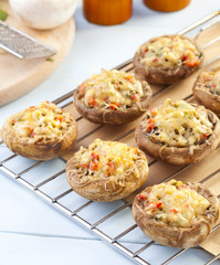 Baked stuffed mushrooms