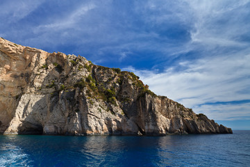 Fototapeta na wymiar mountain slope in Zakynthos island, Greece