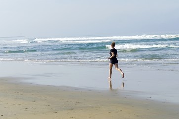 Barefoot running, Pacific Beach