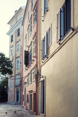 Fototapeta na wymiar buildings in Corfu