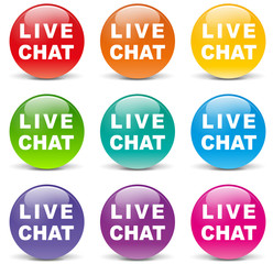 Vector live chat icons