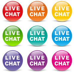 Vector live chat icons