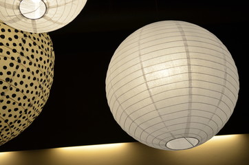 The spherical chandeliers luminous spotted