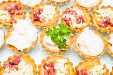 Selection of various canape