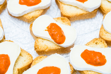 Selection of various canape