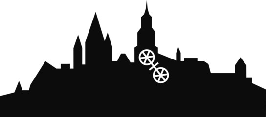 Fototapeta premium Mainz Silhouette
