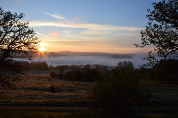 Fototapeta na wymiar Sonnenaufgang in der Rhön