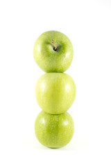 Green apple, isolated on white background