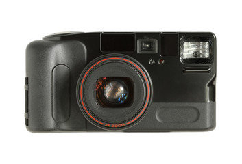 Digital film camera isolated on white background