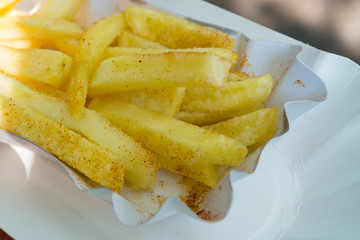 French fries. Close up.