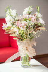flowers in vase on table