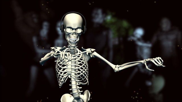 Dancing Skeleton (with monsters)