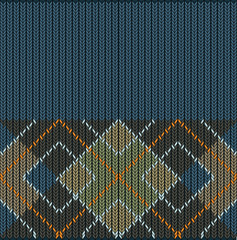 Vector Seamless Argyle Sweater Background, Detailed - 64479946