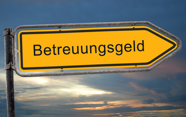 Obraz premium Strassenschild 19 - Betreuungsgeld