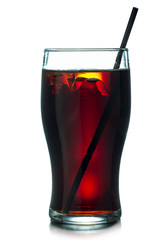 Cold drink with straw