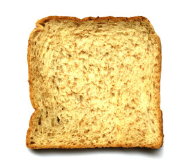 Sliced Wheat Bread on white background