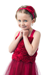 petite fille en rouge