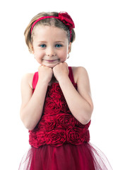 petite fille en rouge