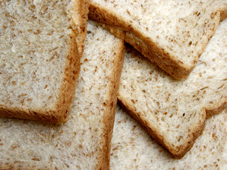 surface of whole wheat bread for background