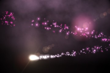 Obraz premium Bright light energy design in black and pink