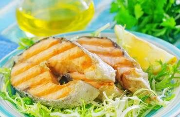 fried salmon