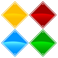 A set of colorful characters