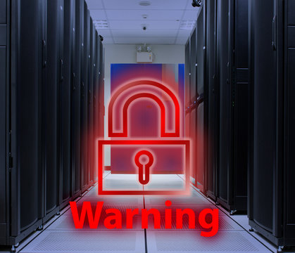 Server room Warning alert Red Key
