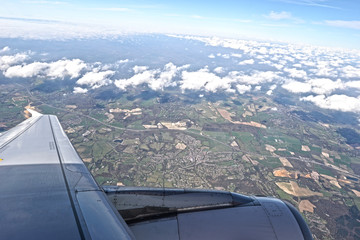 Fototapeta na wymiar Flying over England